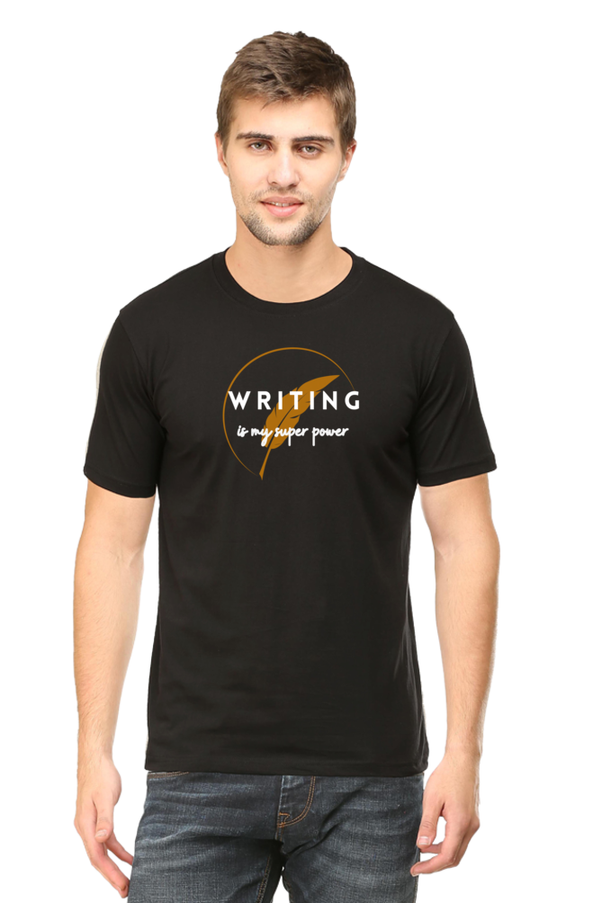 Writing Is My Super Power Half Sleeve T-shirt