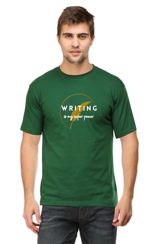 Writing Is My Super Power Half Sleeve T-shirt