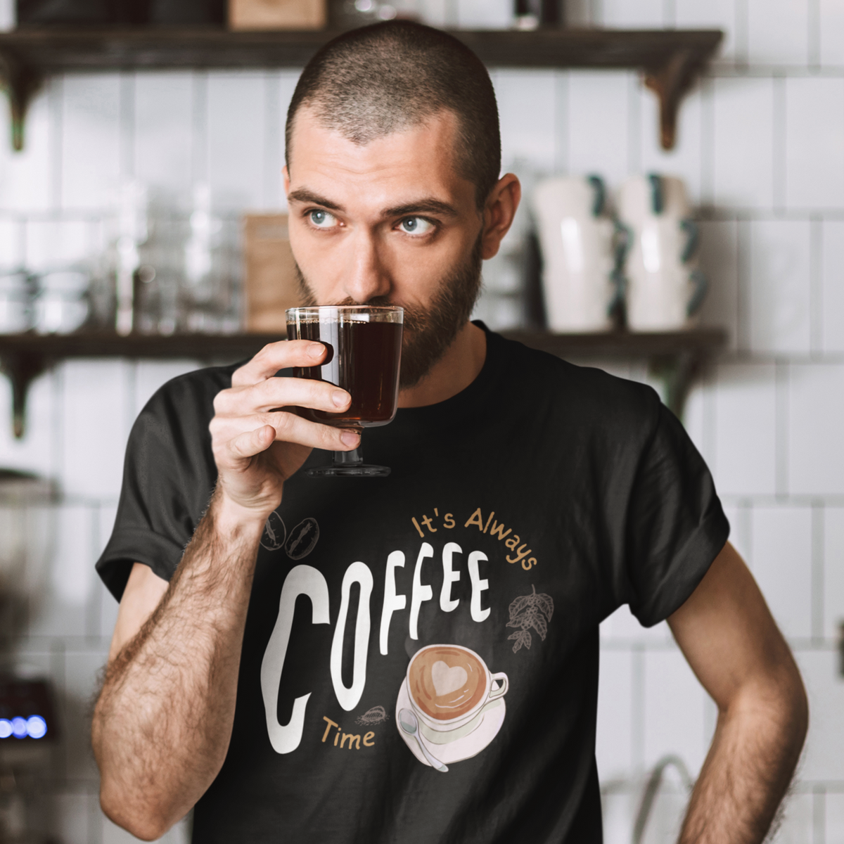 Coffee Time Half Sleeve Tshirt