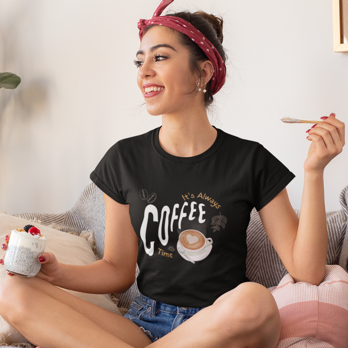 Coffee Time Half Sleeve Tshirt
