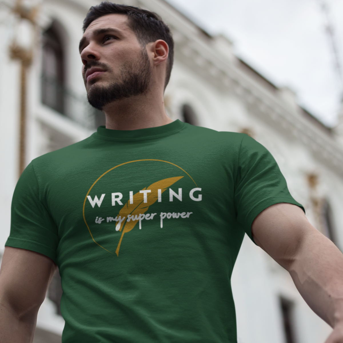 Writing Is My Super Power Half Sleeve T-shirt