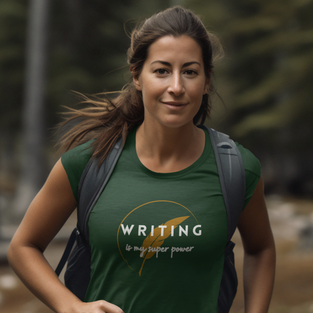 Writing Is My Super Power Half Sleeve T-shirt