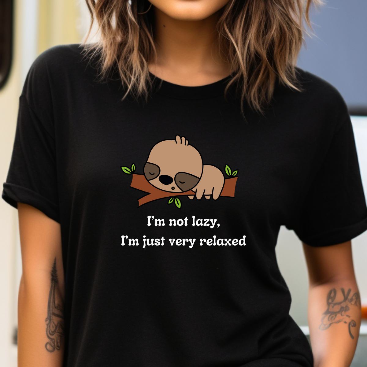 I'm Not Lazy Half Sleeve Tshirt