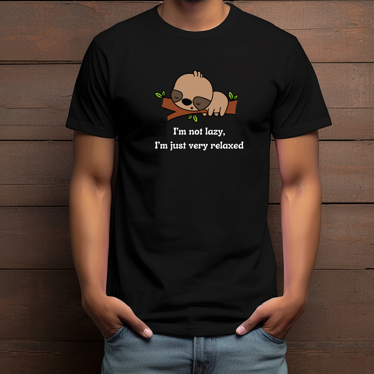 I'm Not Lazy Half Sleeve Tshirt