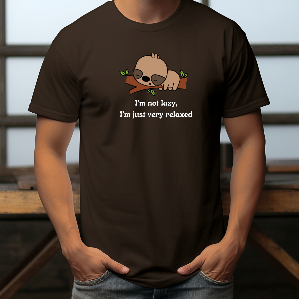I'm Not Lazy Half Sleeve Tshirt