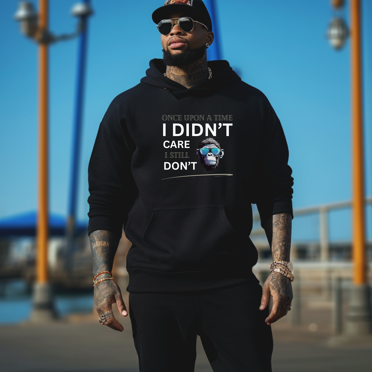 I Didnt Care Hooded Sweatshirt