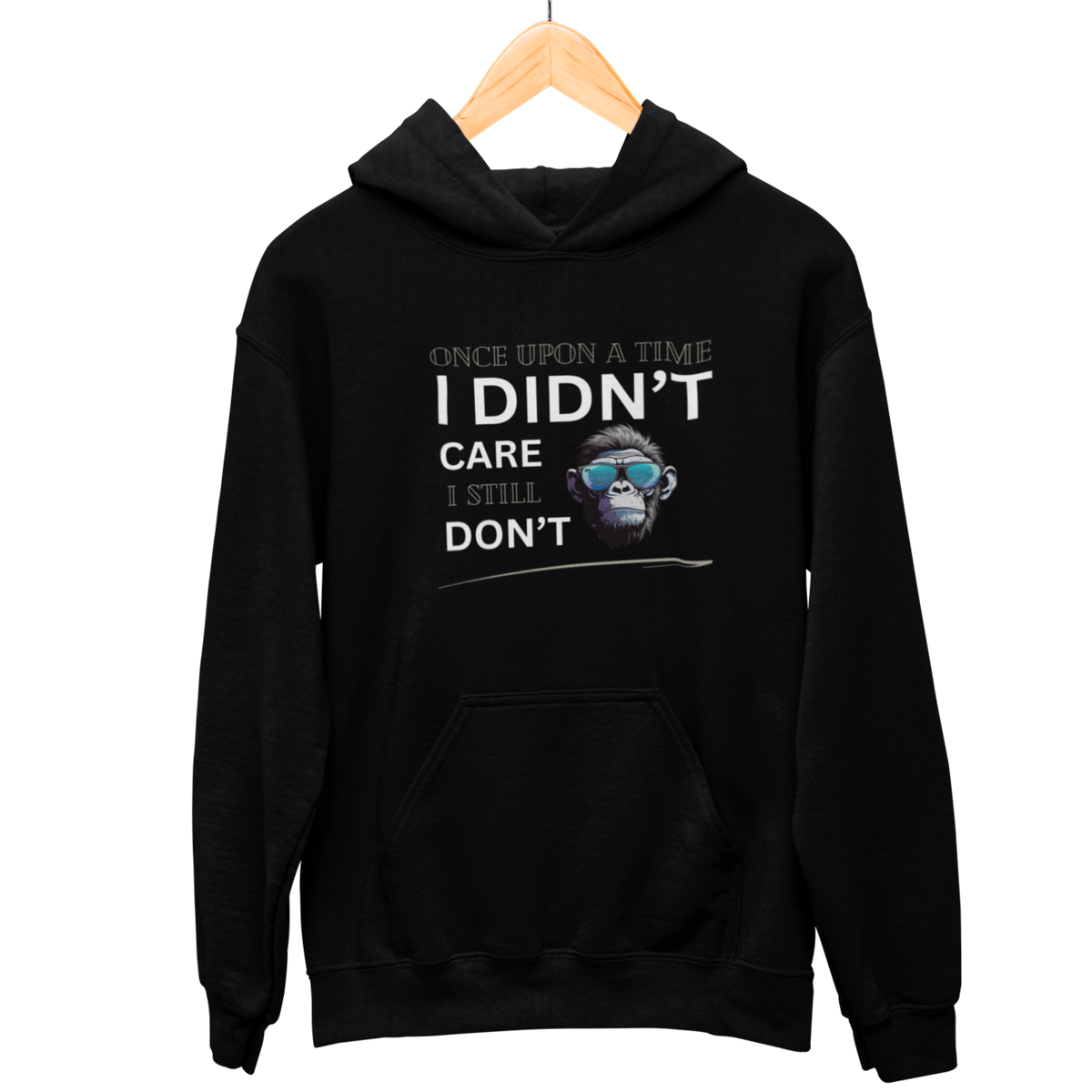 I Didnt Care Hooded Sweatshirt